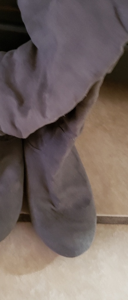 Grey suede boots